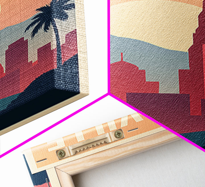 Huntsville Travel Poster, Canvas Print, Retro Sunset Skyline Art, Huntsville Poster Print, City Illustration, Travel Poster Art