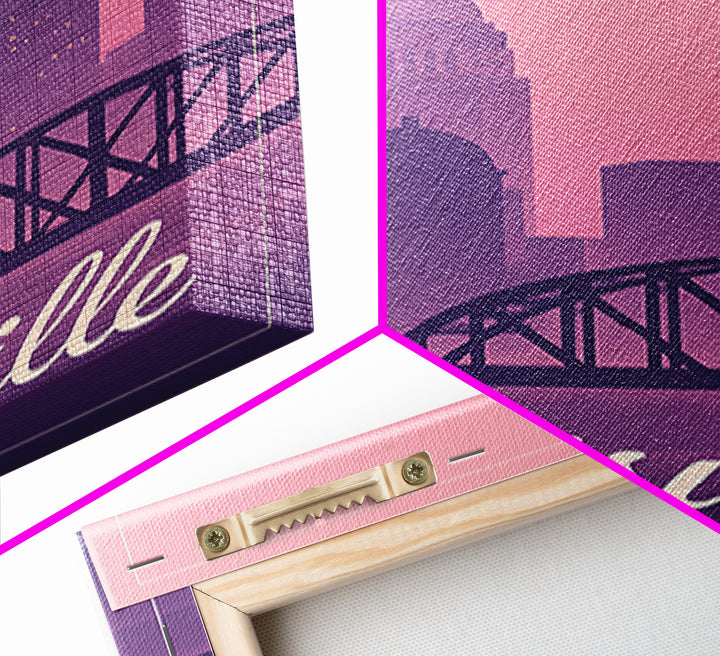 Lewisville Travel Poster, Framed Canvas Print, Classic Travel Poster Art, Lewisville Art Print, Vintage City Poster, Vintage City Art