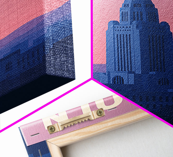 Lincoln Nebraska Travel Poster, Canvas Print, Mid Century City Wall Art, Lincoln Poster Print, City Travel Prints, Art Print, Wall Decor