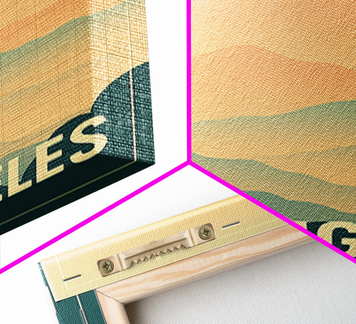 Los Angeles Travel Poster, Canvas Print, Classic Travel Poster Art, Los Angeles Art Print, Travel Art Print, Travel Wall Art, Home Decor