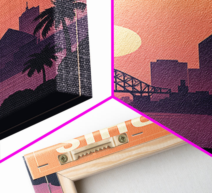 Memphis Travel Poster, Framed Canvas Print, Mid Century City Wall Art, Memphis Art Print, Home Office Decor, Fine Art Print, Poster Art
