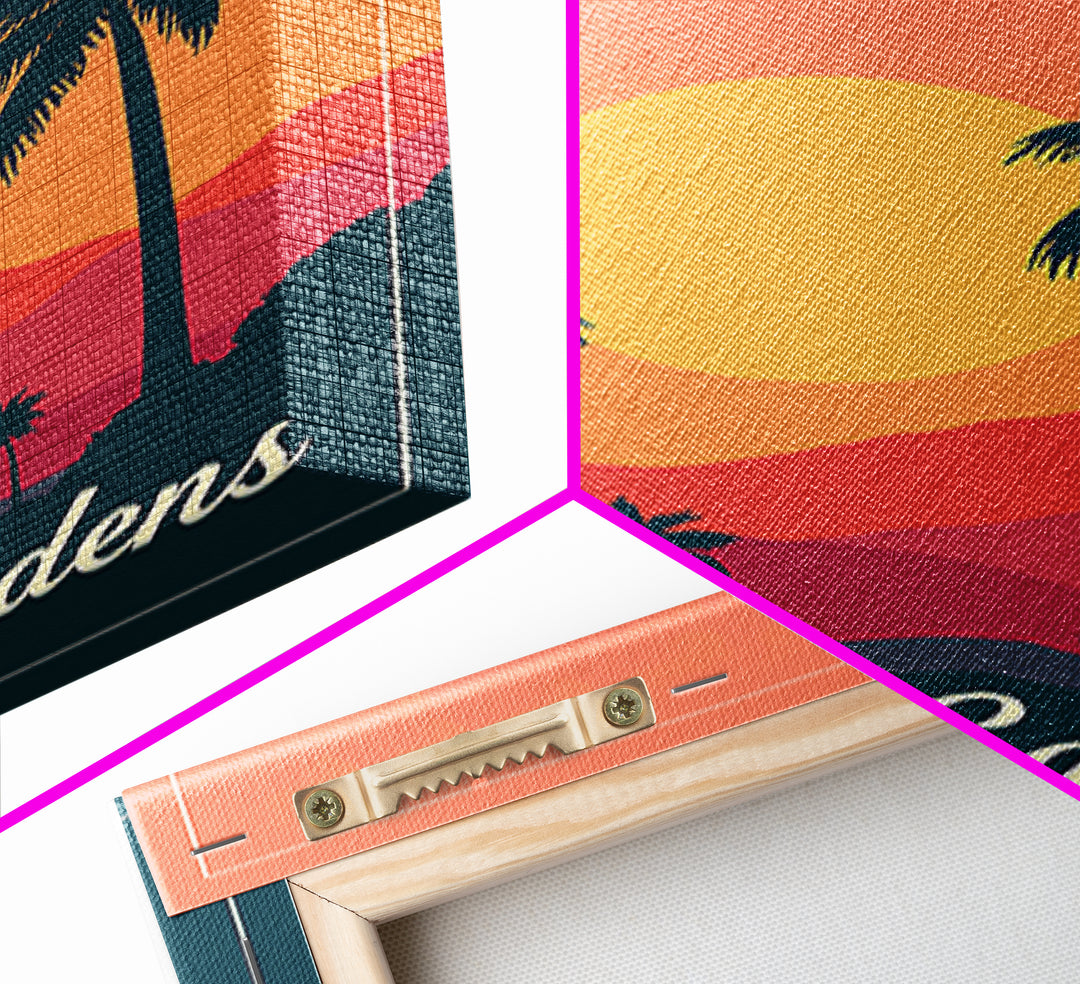 Miami Gardens Florida Travel Poster, Canvas Print, Vintage Travel Poster Art, Miami Gardens Poster Print, Gift For Travelers, City Art Print