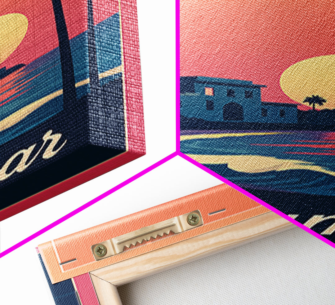 Miramar Florida Travel Poster, Canvas Print, Mid Century City Wall Art, Miramar City Art, Poster Art, Vintage City Poster, Travel Wall Art