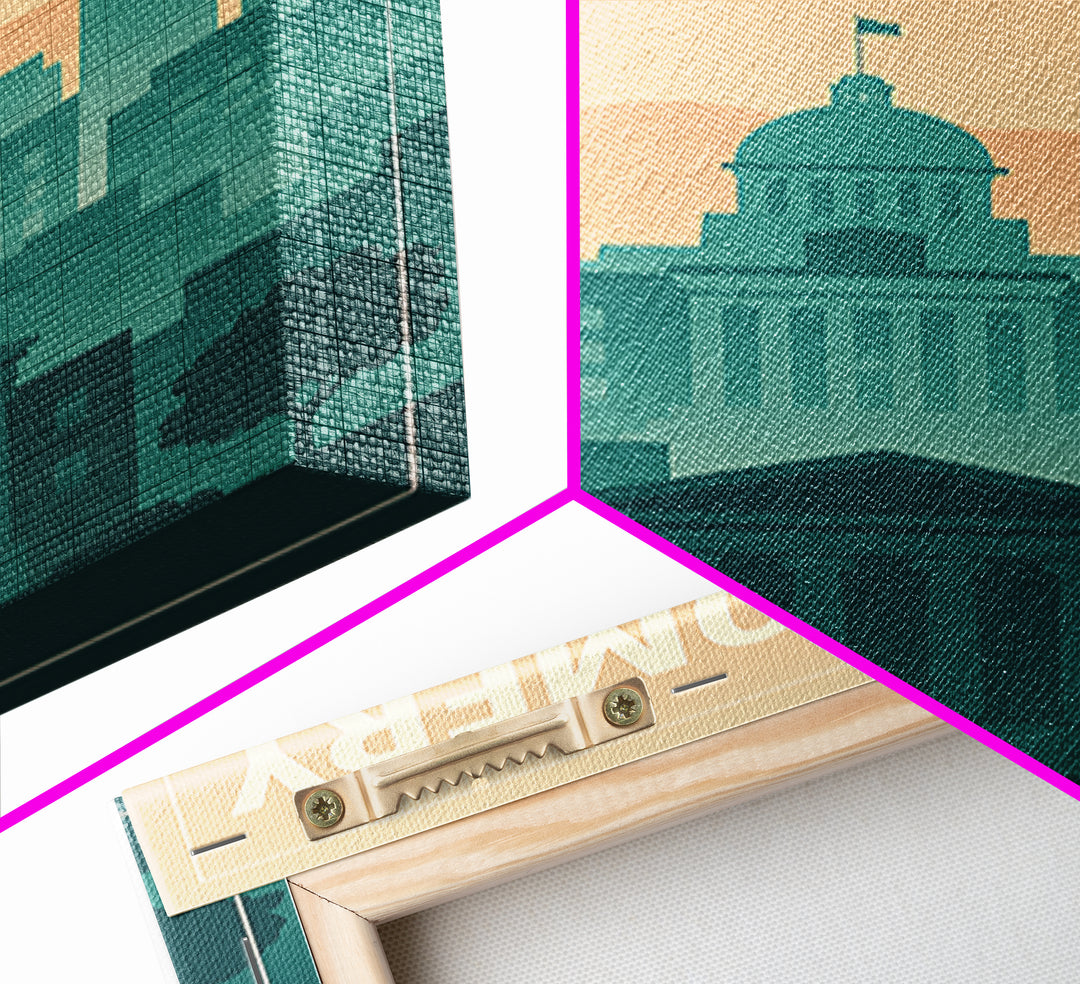 Montgomery Travel Poster, Canvas Print, Mid Century City Wall Art, Montgomery City Art, Mid Century Wall Art, Gift For Travelers