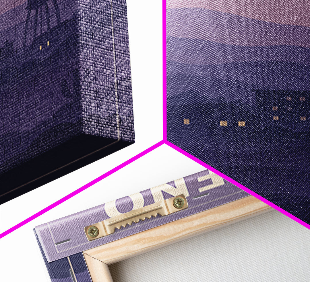 Moreno Valley California Travel Poster, Canvas Print, Retro Sunset Skyline Art, Moreno Valley Art Print, Wanderlust Decor, City Art Print