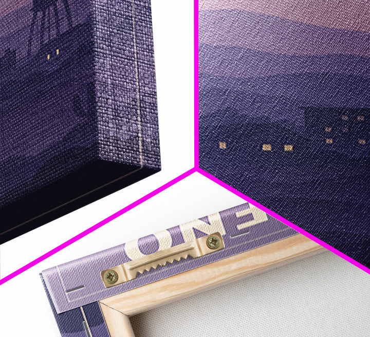Moreno Valley California Travel Poster, Canvas Print, Retro Sunset Skyline Art, Moreno Valley Art Print, Wanderlust Decor, City Art Print