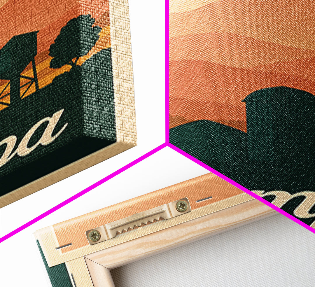 Nampa Idaho Travel Poster, Canvas Print, Retro Sunset Skyline Art, Nampa Poster Print, City Art Print, City Travel Prints, Fine Art Print