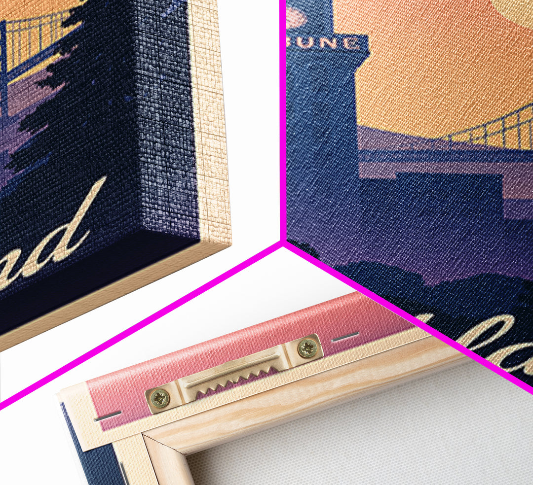 Oakland Travel Poster, Canvas Print, Classic Travel Poster Art, Oakland Poster Print, Travel Poster Set, Retro Travel Print, Retro Poster