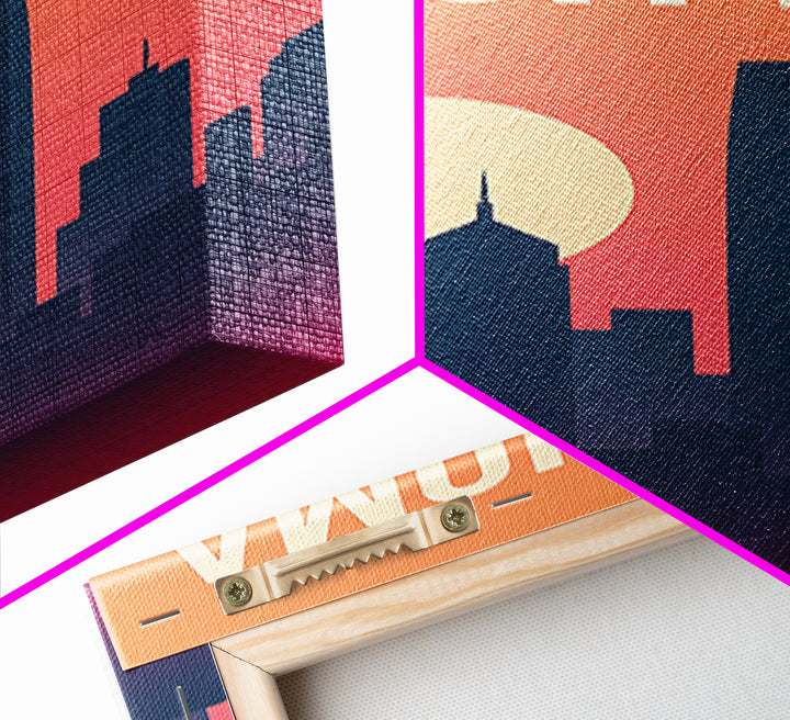 Oklahoma City Oklahoma Travel Poster, Canvas Print, Vintage Travel Poster Art, Oklahoma City Poster Print, Travel Poster Art, Landscape Art