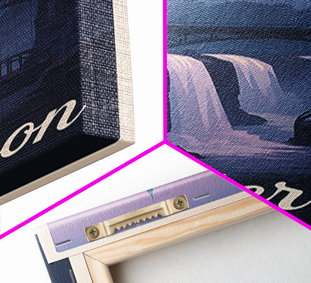 Paterson Travel Poster, Framed Canvas Print, Mid Century City Wall Art, Paterson Poster Print, Travel Poster Set, Gift For Travelers