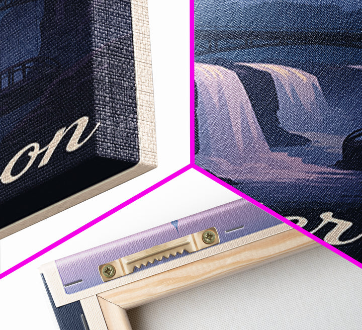 Paterson Travel Poster, Framed Canvas Print, Mid Century City Wall Art, Paterson Poster Print, Travel Poster Set, Gift For Travelers