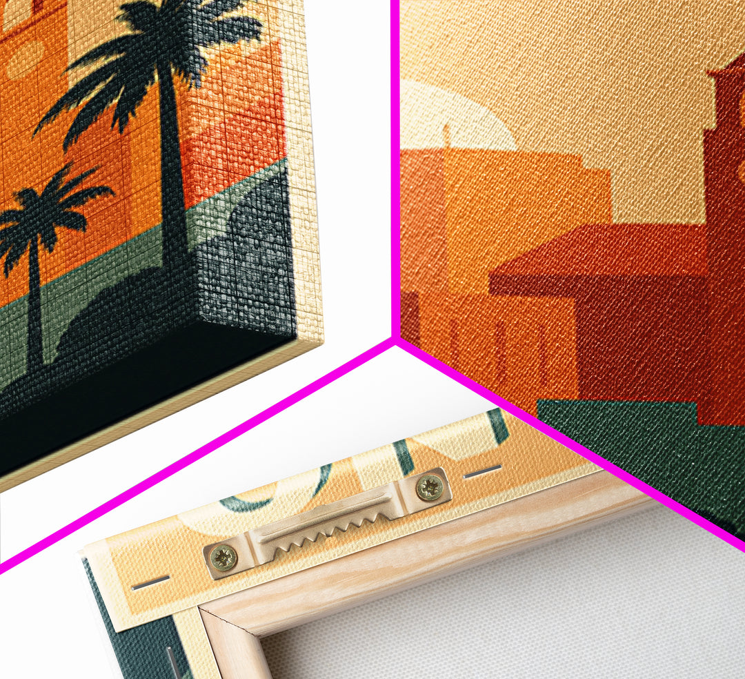 Plano Travel Poster, Canvas Print, Mid Century City Wall Art, Plano Travel Art, Travel Poster Set, Travel Art Print, Travel Wall Decor