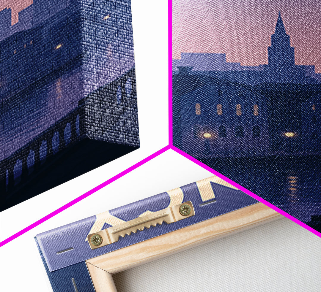 Quincy Massachusetts Travel Poster, Canvas Print, Vintage Poster Art, Quincy Wall Art, City Art Print, Travel Wall Art, Travel Poster Art