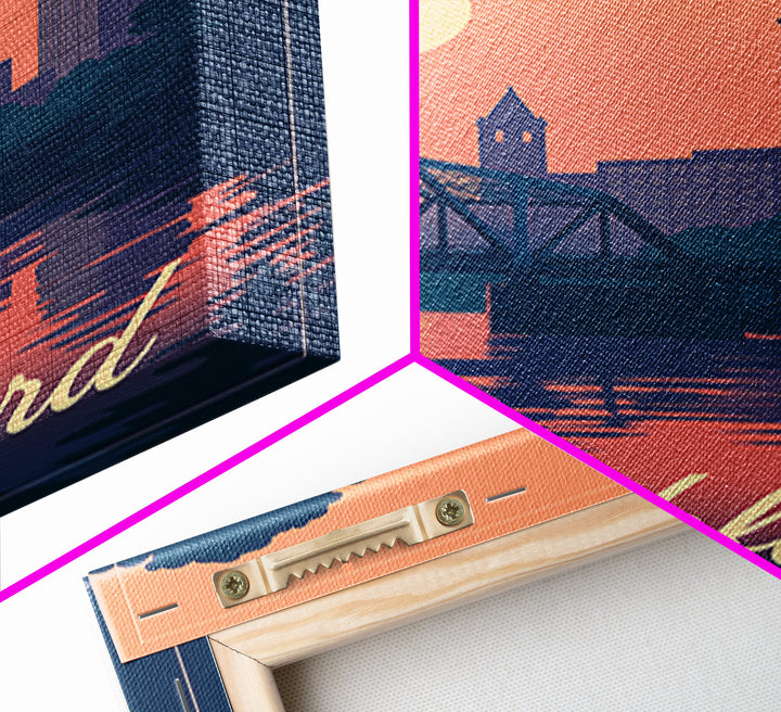 Rockford Illinois Travel Poster, Canvas Print, Classic Travel Poster Art, Rockford City Art, Travel Wall Art, Wall Decor, Fine Art Print