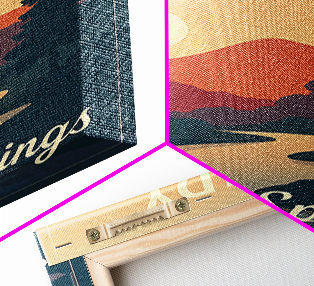 Sandy Springs Georgia Travel Poster, Canvas Print, Mid Century City Wall Art, Sandy Springs Travel Art, Travel Wall Decor, Travel Art Print