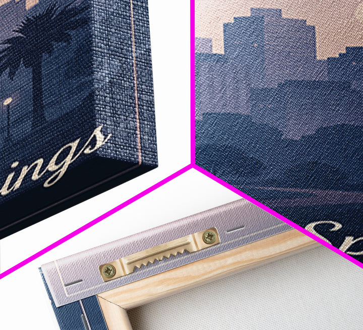 Sandy Springs Travel Poster, Framed Canvas Print, Classic Travel Poster Art, Sandy Springs Travel Art, City Art Print, Travel Poster Art