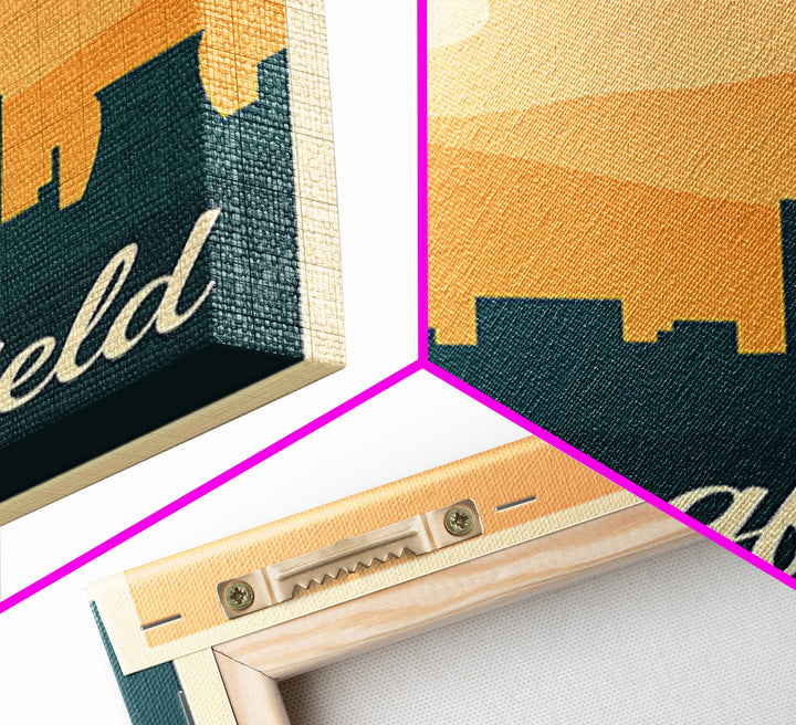Springfield Missouri Travel Poster, Framed Canvas Print, Vintage Travel Poster Art, Springfield Wall Art, Gift For Travelers, Fine Art Print