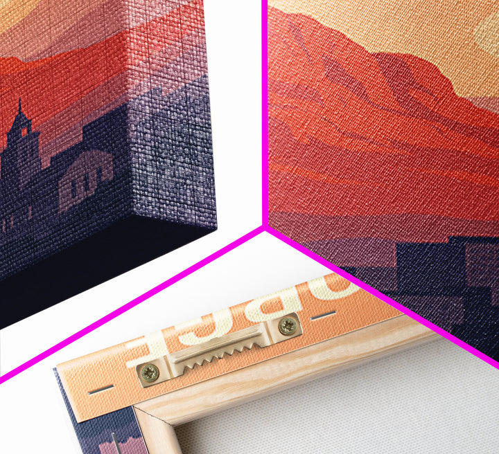 St George Utah Travel Poster, Canvas Print, Mid Century City Wall Art, St George Wall Art, City Travel Prints, Travel Art Print, Art Print