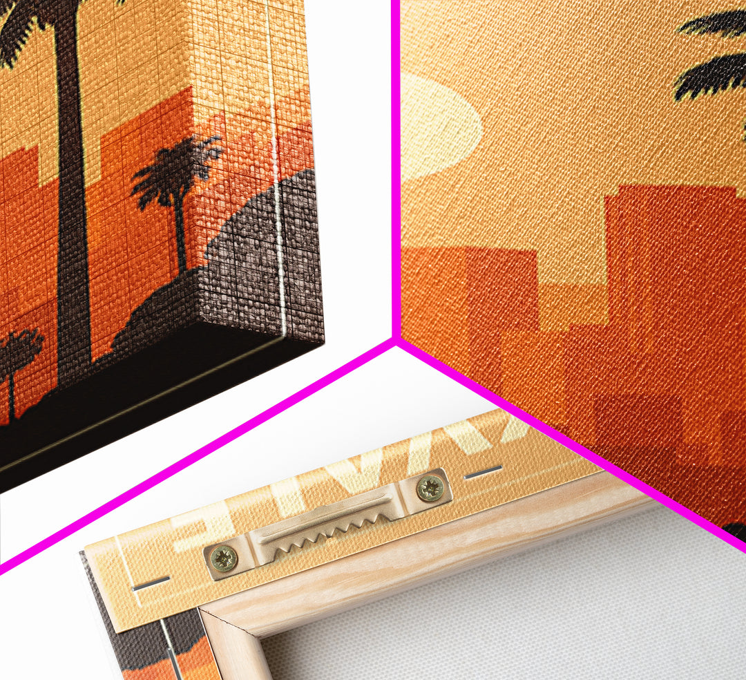 Sunnyvale Travel Poster, Framed Canvas Print, Vintage Travel Poster Art, Sunnyvale Art Print, Gift For Travelers, Living Room Wall Art