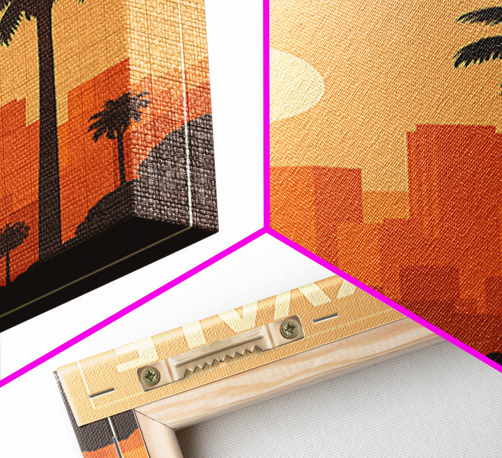 Sunnyvale Travel Poster, Framed Canvas Print, Vintage Travel Poster Art, Sunnyvale Art Print, Gift For Travelers, Living Room Wall Art