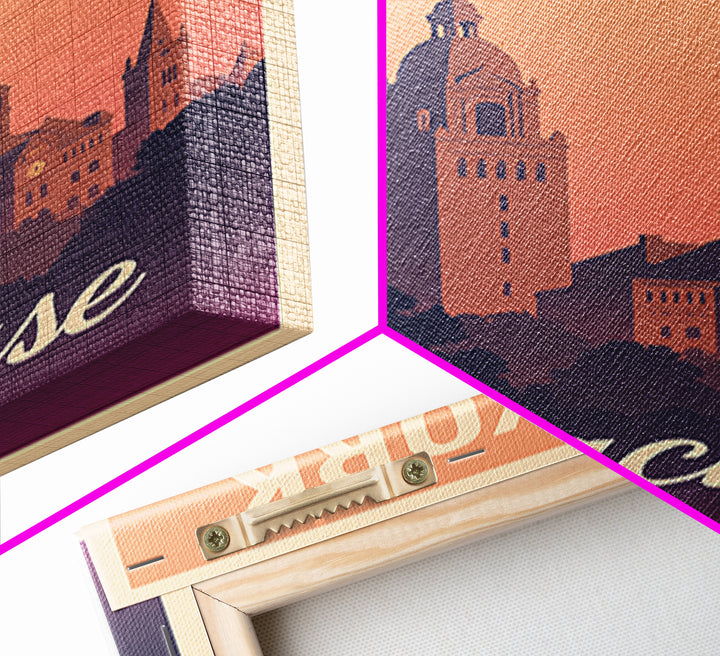 Syracuse New York Travel Poster, Canvas Print, Retro Sunset Skyline Art, Syracuse City Art, Home Office Decor, Wall Art, City Poster