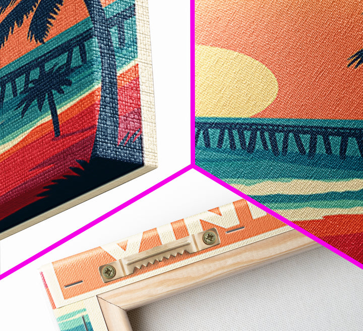 Virginia Beach Travel Poster, Canvas Print, Mid Century City Wall Art, Virginia Beach Art Print, Modern Wall Decor, Fine Art Print