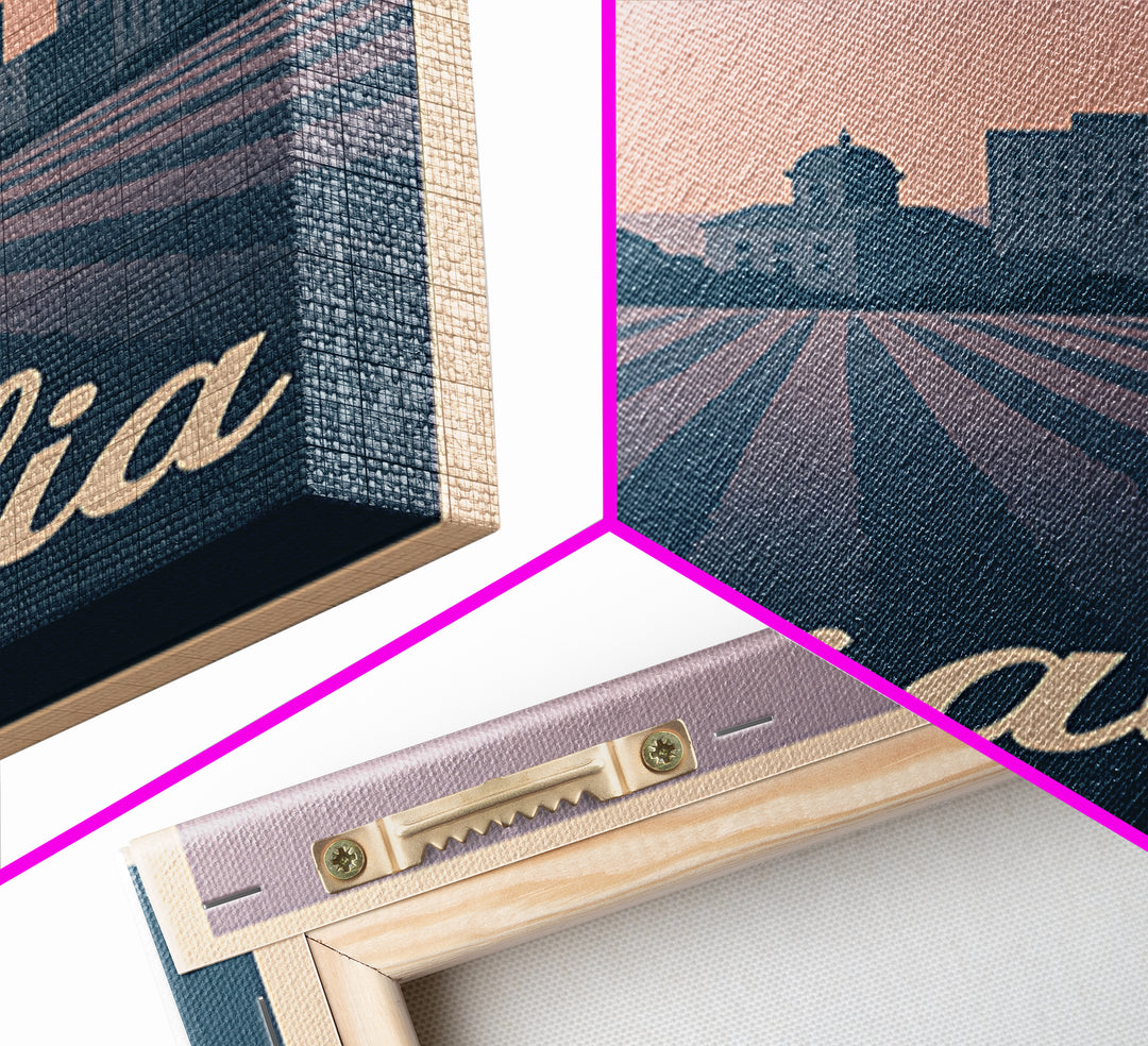 Visalia Travel Poster, Canvas Print, Classic Travel Poster Art, Visalia Art Print, Living Room Wall Art, Home Office Decor, Landscape Art