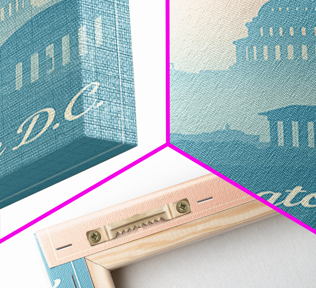 Washington DC Travel Poster, Canvas Print, Classic Travel Poster Art, Washington Travel Art, Travel Art Print, Living Room Wall Art