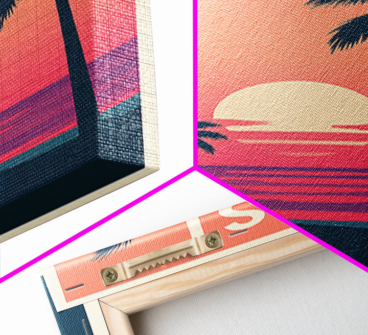 West Palm Beach Florida Travel Poster, Canvas Print, Vintage Travel Poster Art, West Palm Beach Art Print, City Art Print, Travel Poster Art