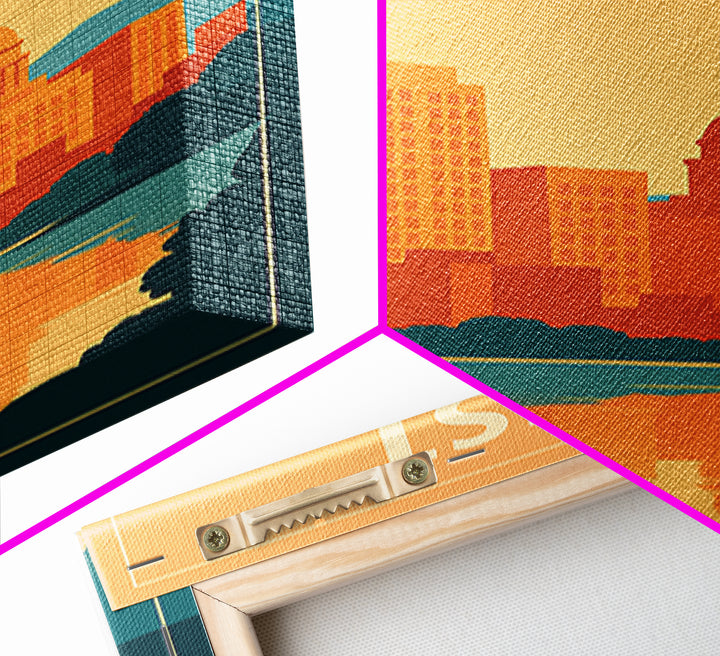 West Valley City Travel Poster, Framed Canvas Print, Classic Travel Poster Art, West Valley City Poster Print, Vintage City Poster