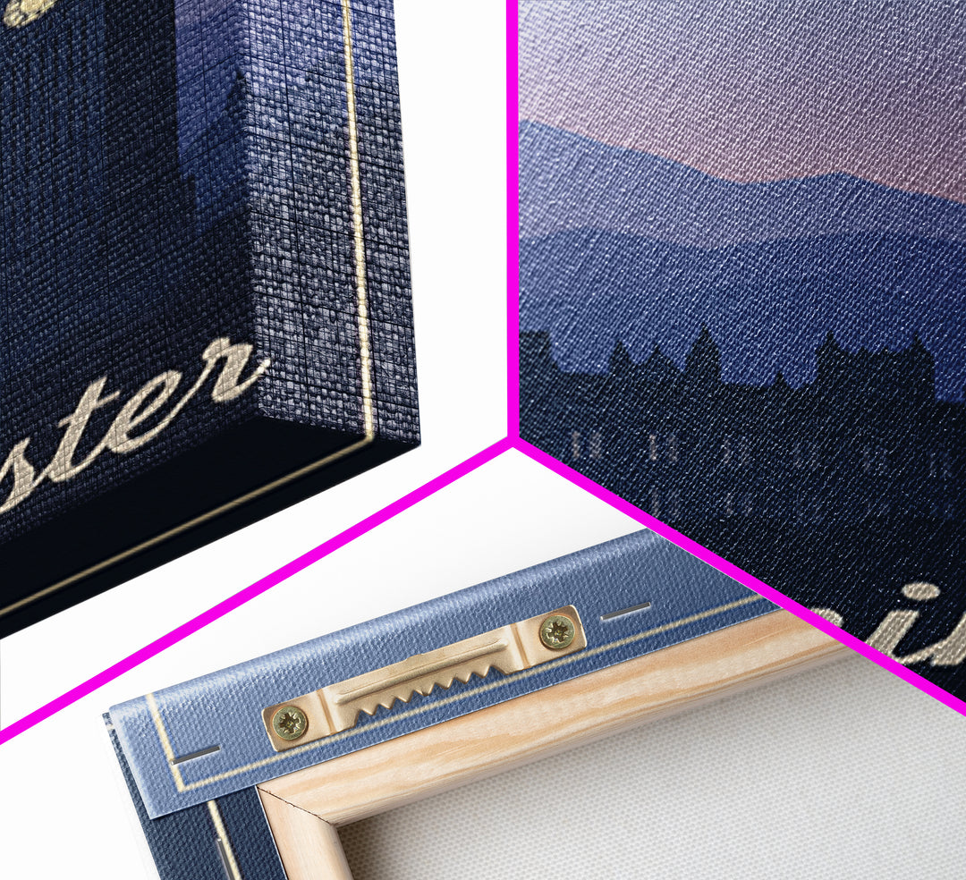 Westminster Travel Poster, Canvas Print, Mid Century City Wall Art, Westminster Travel Art, City Travel Prints, Home Office Decor