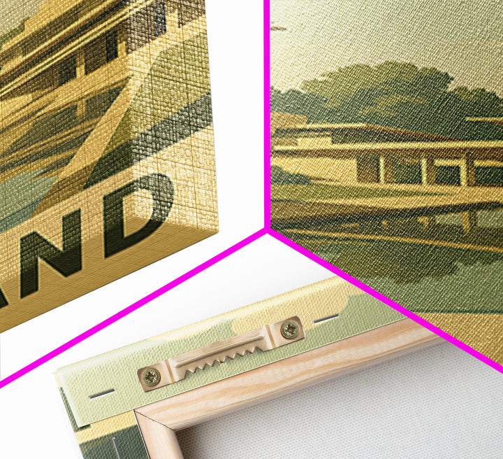 Lakeland Florida Travel Poster, Canvas Print, Old School Travel Poster, Lakeland Poster Print, Office Decor, Travel Art Print, Poster Print