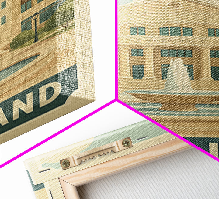 Sugar Land Texas Travel Poster, Canvas Print, Retro Poster Art, Sugar Land Wall Art, Retro Travel Print, City Travel Prints, Wall Art