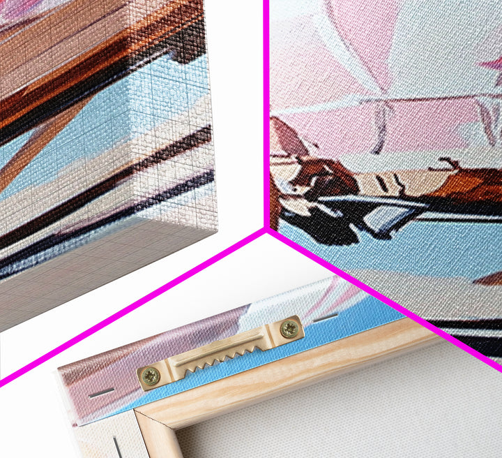 Covered Wagon Closeup Framed Canvas Print Rustic Decor Farmhouse Art Minimalist Painting Southwest Wall Art