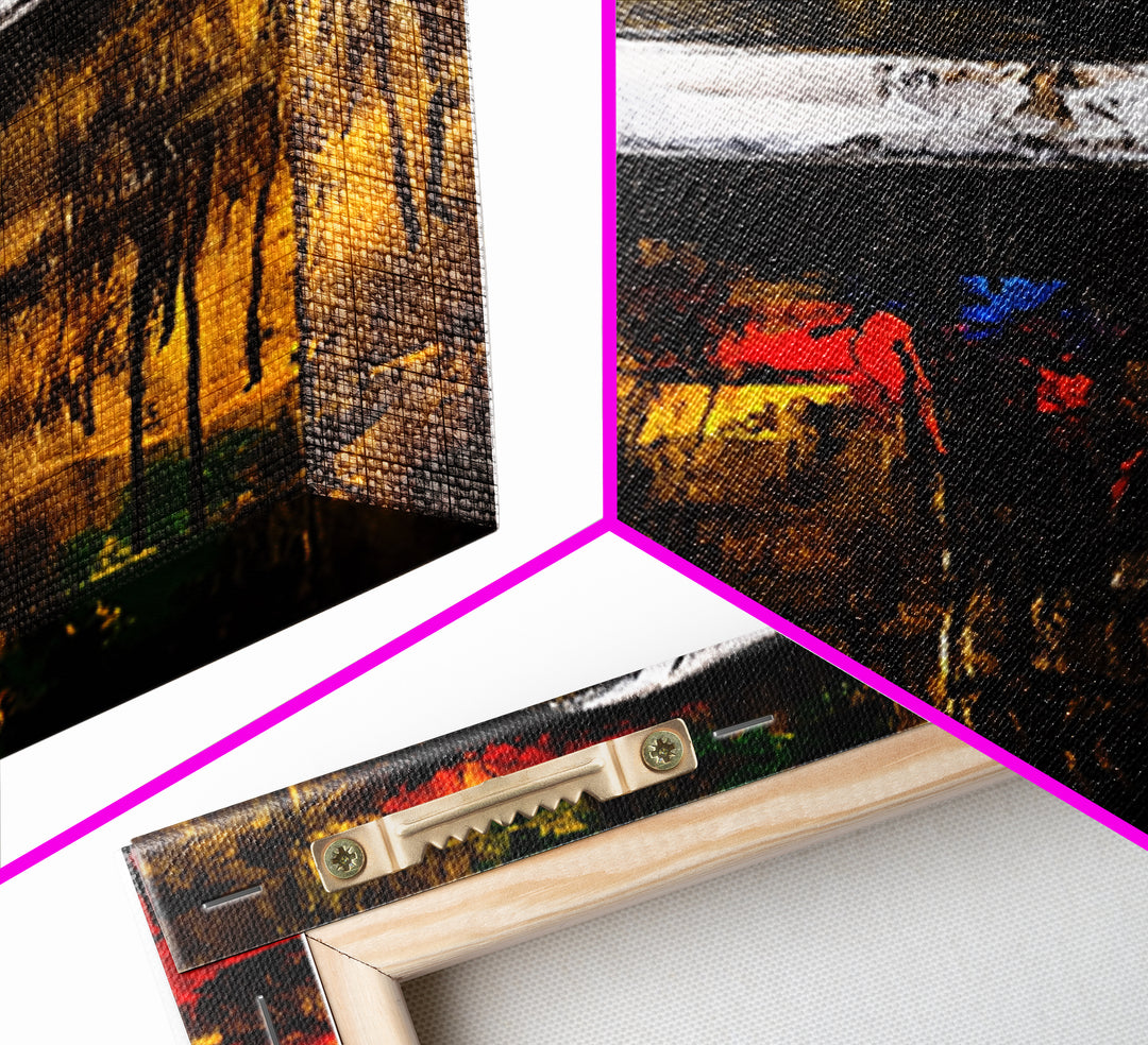 Abstract Cowboy Hat Art Framed Canvas Print, Rustic Wall Art, Moody Art, Southwest Wall Art, Wabi Sabi Art, Tall Narrow Art