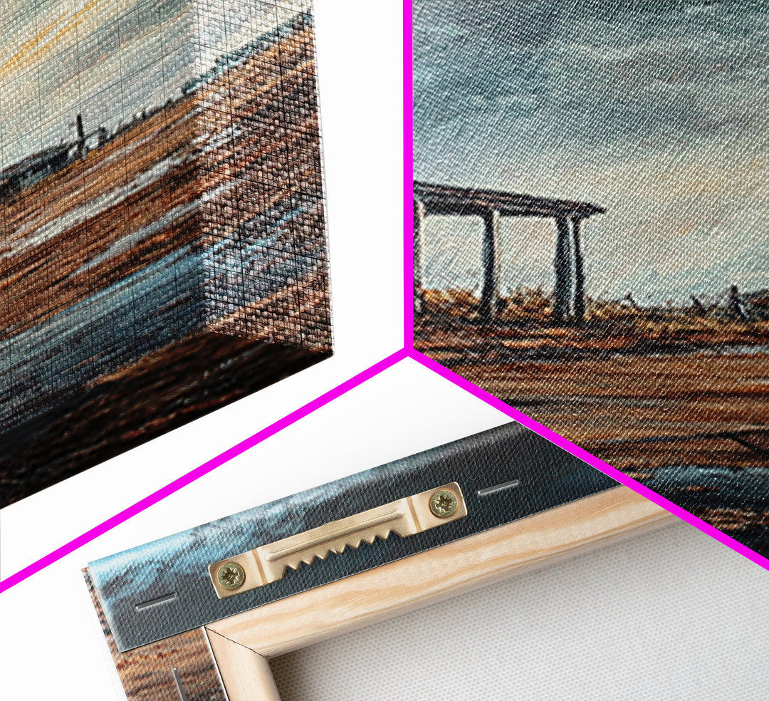 Abandoned House Stormy Sky Canvas Print Moody Art Rustic Wall Art Farmhouse Art Dark Romance Painting Wabi Sabi Art