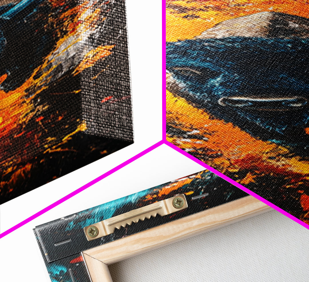 Abstract Bison Canvas Print Southwest Wall Art Rustic Decor Tall Narrow Art Living Room Art Vertical Wall Art Gift Idea Him