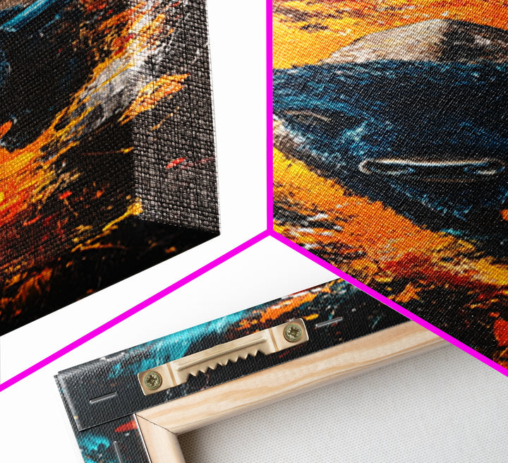 Abstract Bison Canvas Print Southwest Wall Art Rustic Decor Tall Narrow Art Living Room Art Vertical Wall Art Gift Idea Him