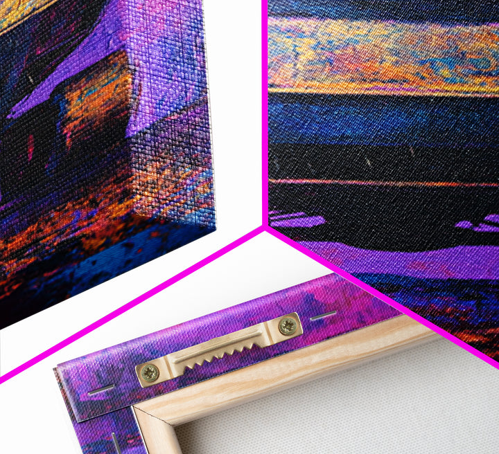 Abstract Mine Cart Framed Canvas Print custom car painting industrial decor rustic art moody art blotter art unique wall art extra wide art