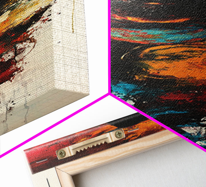 Abstract Cowboy Painting Framed Canvas Print chicano art rustic wall art dark romance painting western decor moody art above couch art