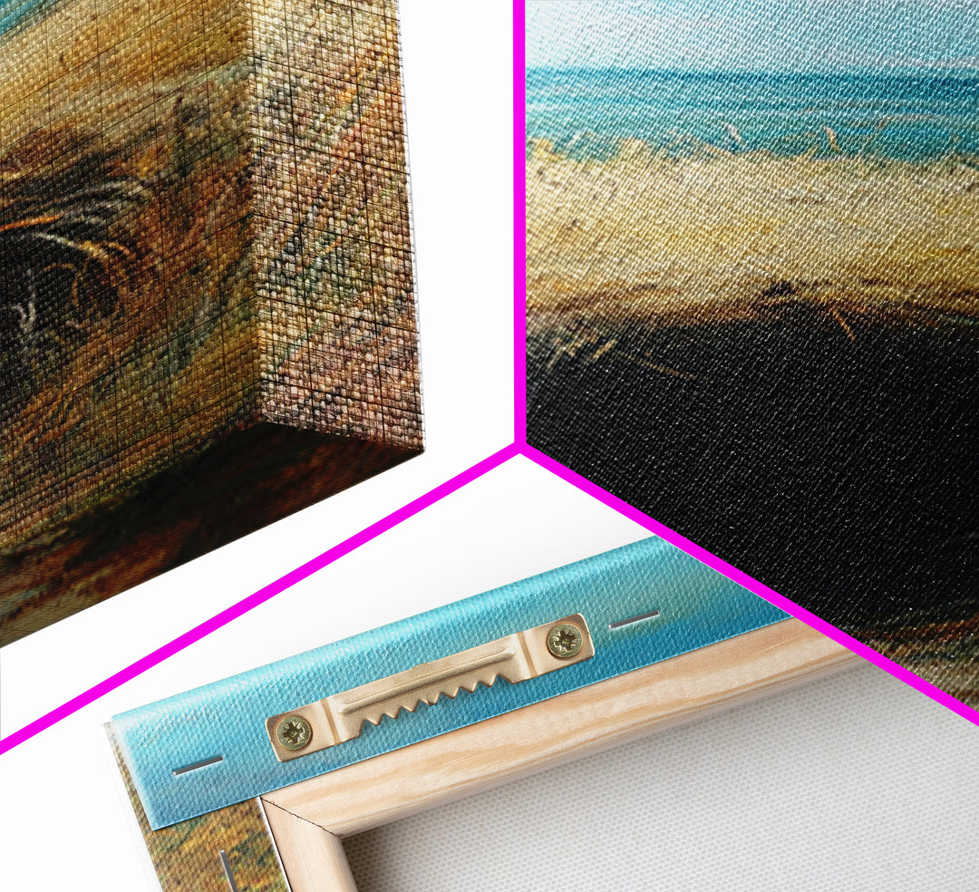 Dark Rabbit Hole Canvas Print, Wabi Sabi Art, Moody Art, Coastal Landscape Art, Minimalist Art, Living Room Art, Extra Wide Art