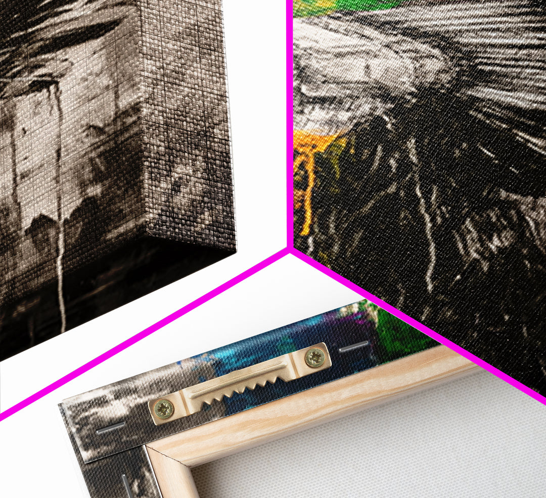 Black and White Headdress Canvas Print Moody Art African Art Dark Angels Wall Art Colorful Graffiti Wall Art Tall Narrow Art