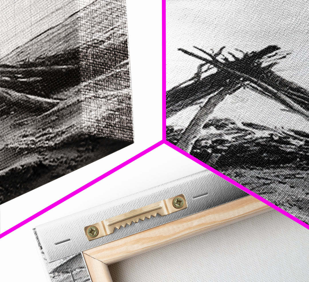 Beach Bonfire, Minimalist Art, Framed Canvas Print, nautical wall art, rustic decor, coastal painting, zen wall art, moody art, minimalist art