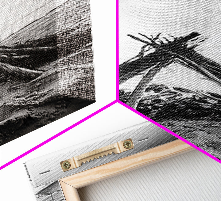 Beach Bonfire, Minimalist Art, Framed Canvas Print, nautical wall art, rustic decor, coastal painting, zen wall art, moody art, minimalist art