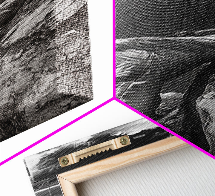 Bohemian Man, Clifftop Reflection, Framed Canvas Print, Coastal Cowgirl Wall Art, Rustic Décor, Boho Art, Minimalist Art