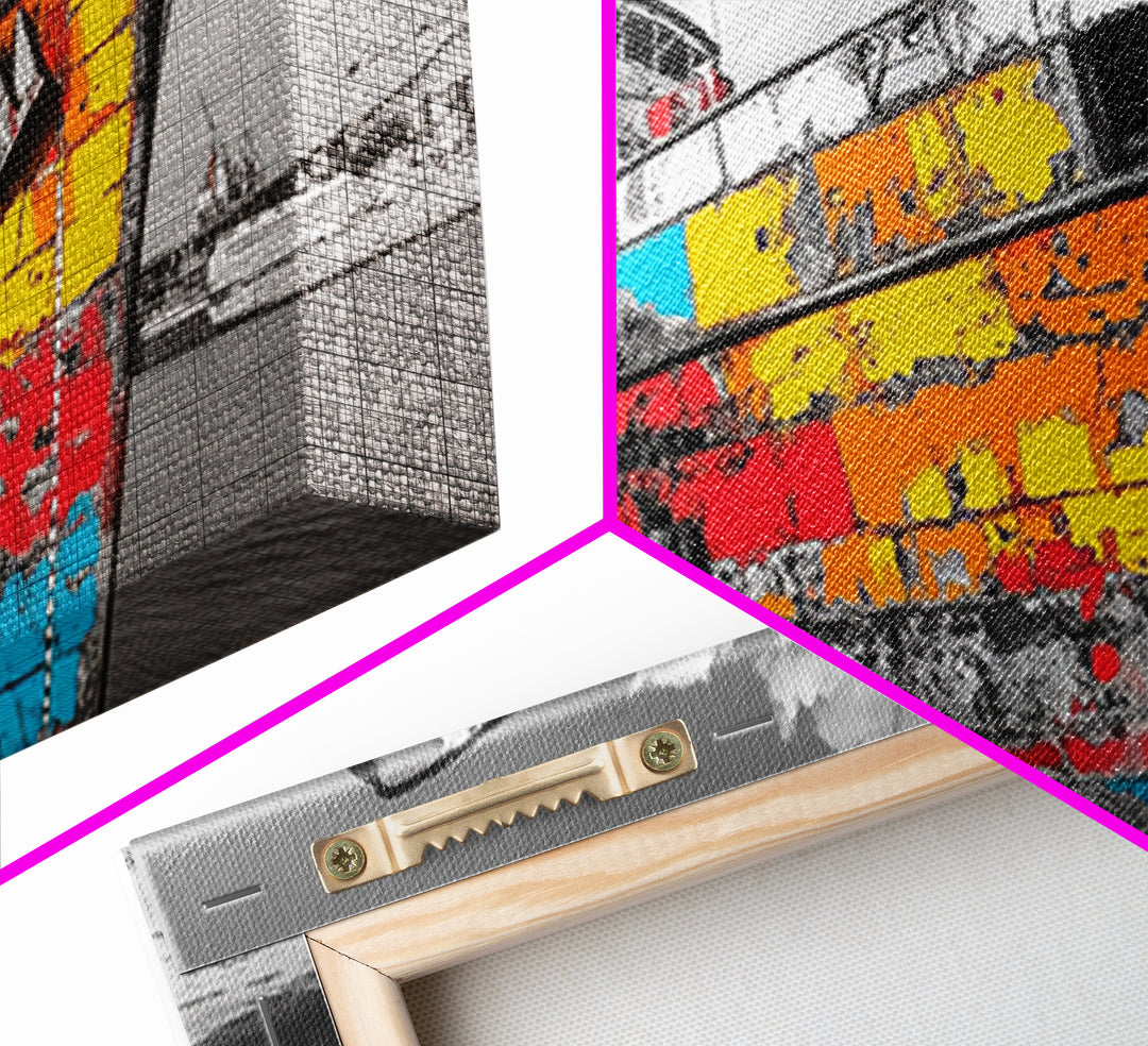 Colorful Rusted Ship Canvas Print | Nautical Wall Art | Coastal Painting | Moody Art | Extra Wide Art | Above Sofa Art | Wabi Sabi Art