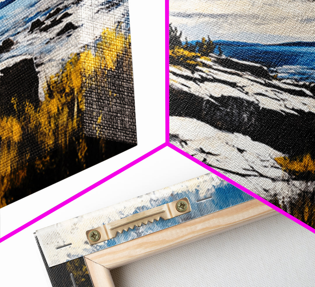 Coastal Landscape, Maine oil painting, seascape painting, landscape painting, nautical wall art, extra wide art, framed canvas print