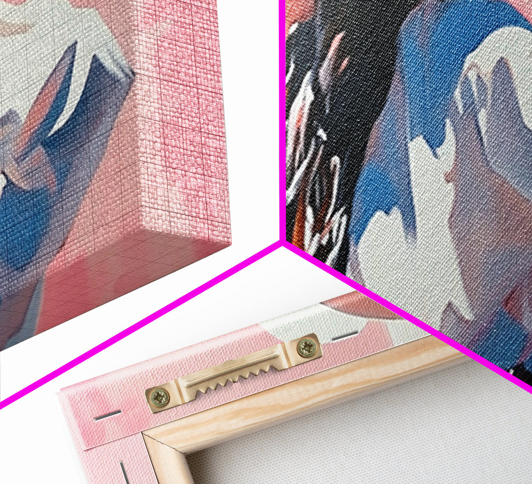 Cowgirl in White, Black Cowgirl Painting, Coastal Cowgirl Wall Art, Rustic Decor, Light Pink Wall Art, Canvas Print, Bedroom Art, Moody Art