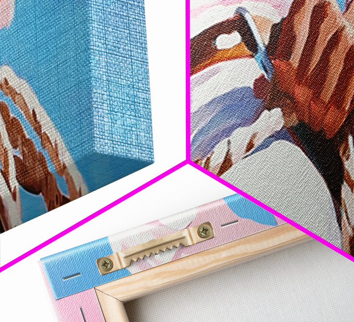 Cowgirl, western lifestyle, rustic wall art, framed canvas print, above couch art, black cowgirl painting, original painting, boho art