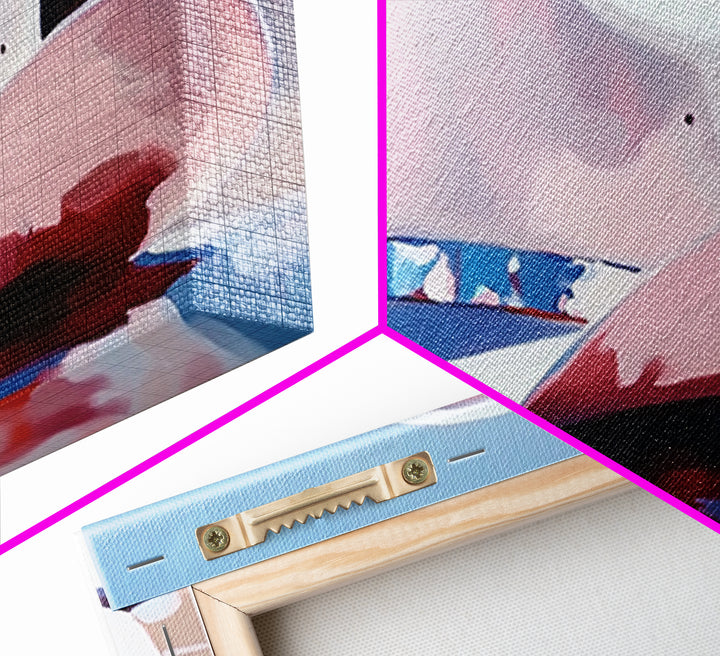 Cowboy hat, western art, farmhouse art, framed canvas print, rustic wall art, gift idea, wabi sabi art, pink abstract art, lofi art